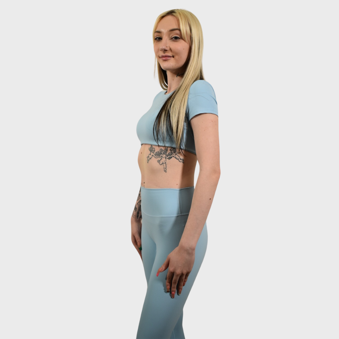 "Sky" Padded Cropped Top