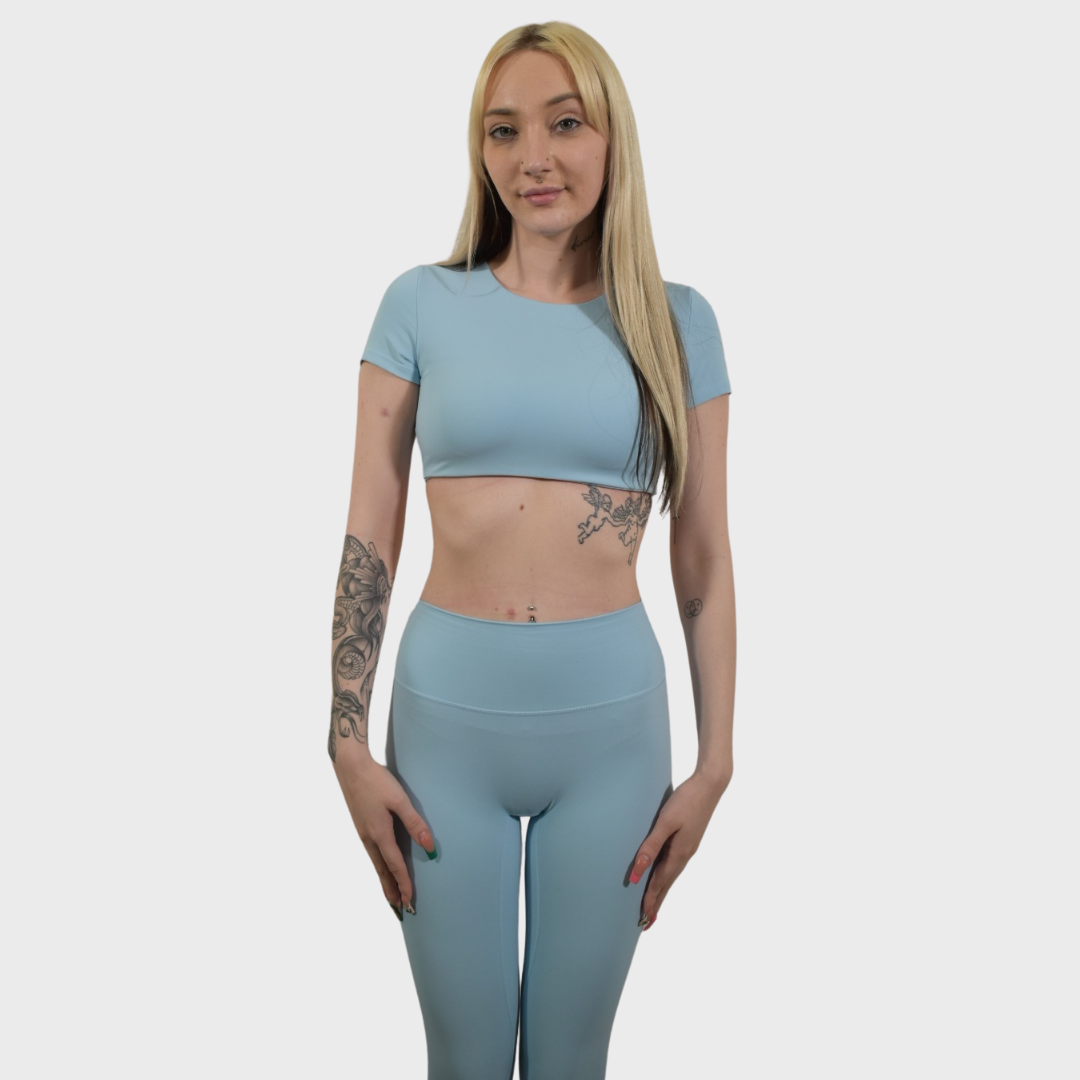 "Sky" Padded Cropped Top